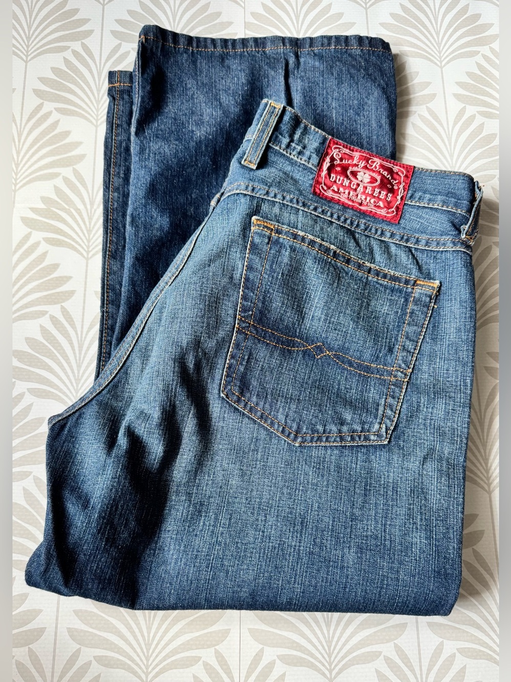 Lucky Brand Men's Blue Denim Jeans Classic Fit Cropped Size:32